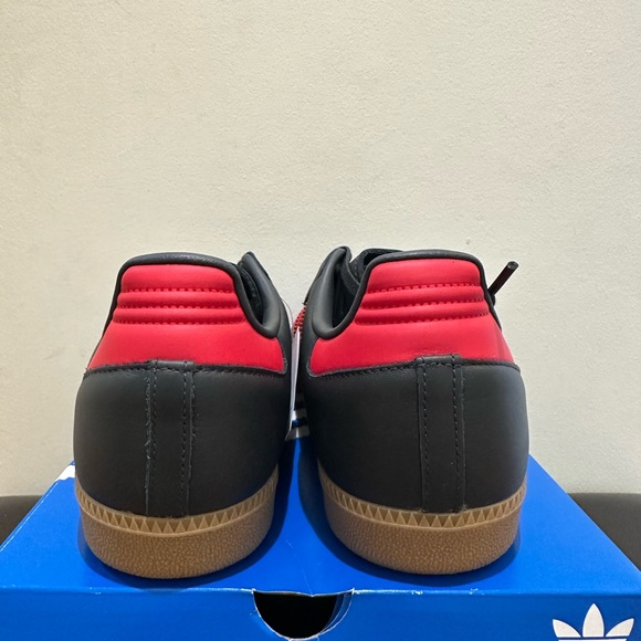 NIB Men adidas Samba OG Carbon Scarlet Red Shoes IG6173 - Picture 6 of 8